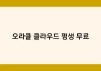 오라클 클라우드 평생 무료 썸네일