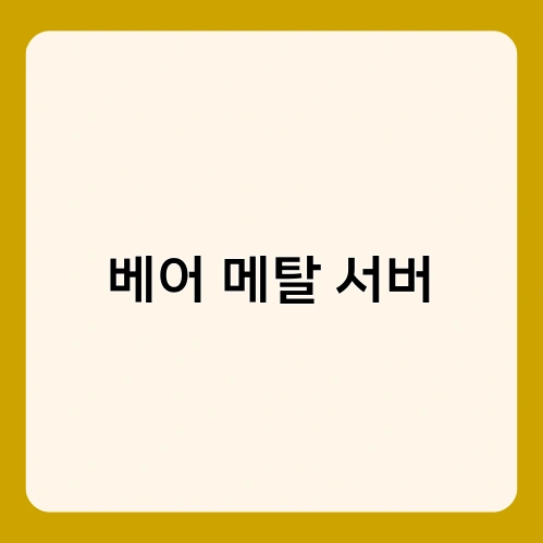 베어 메탈 서버 1