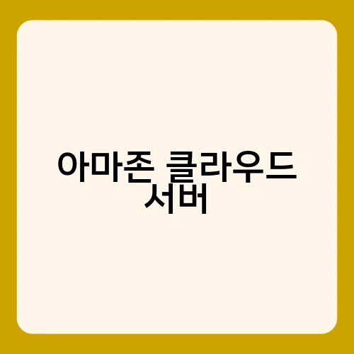 아마존 클라우드 서버 1