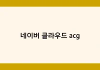 네이버 클라우드 acg 썸네일