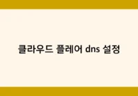 클라우드 플레어 dns 설정 썸네일