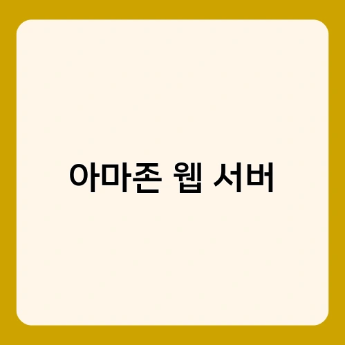 아마존 웹 서버