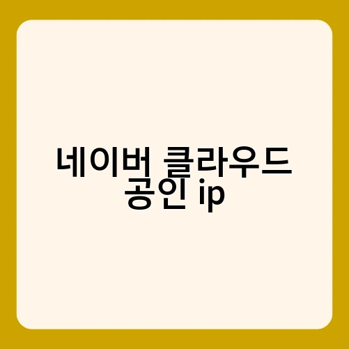 네이버 클라우드 공인 ip 2