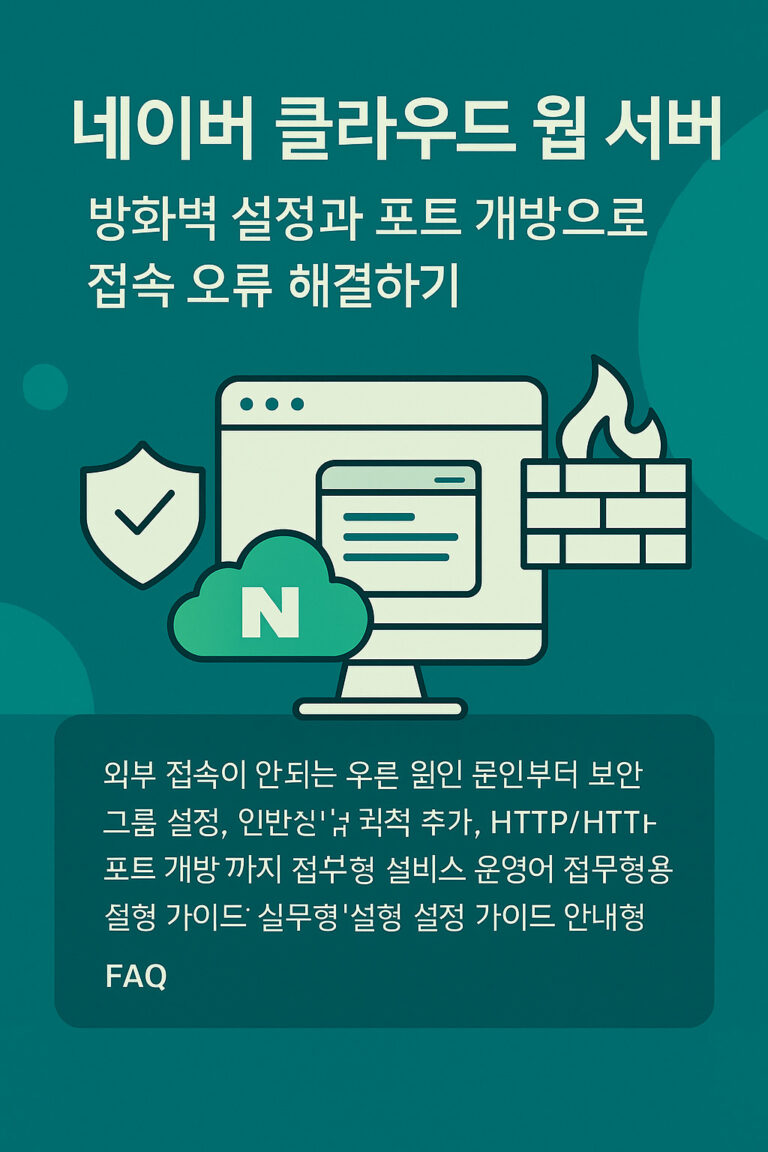 네이버 클라우드 웹 서버
