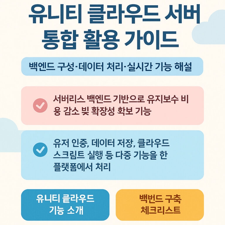 유니티 클라우드 서버