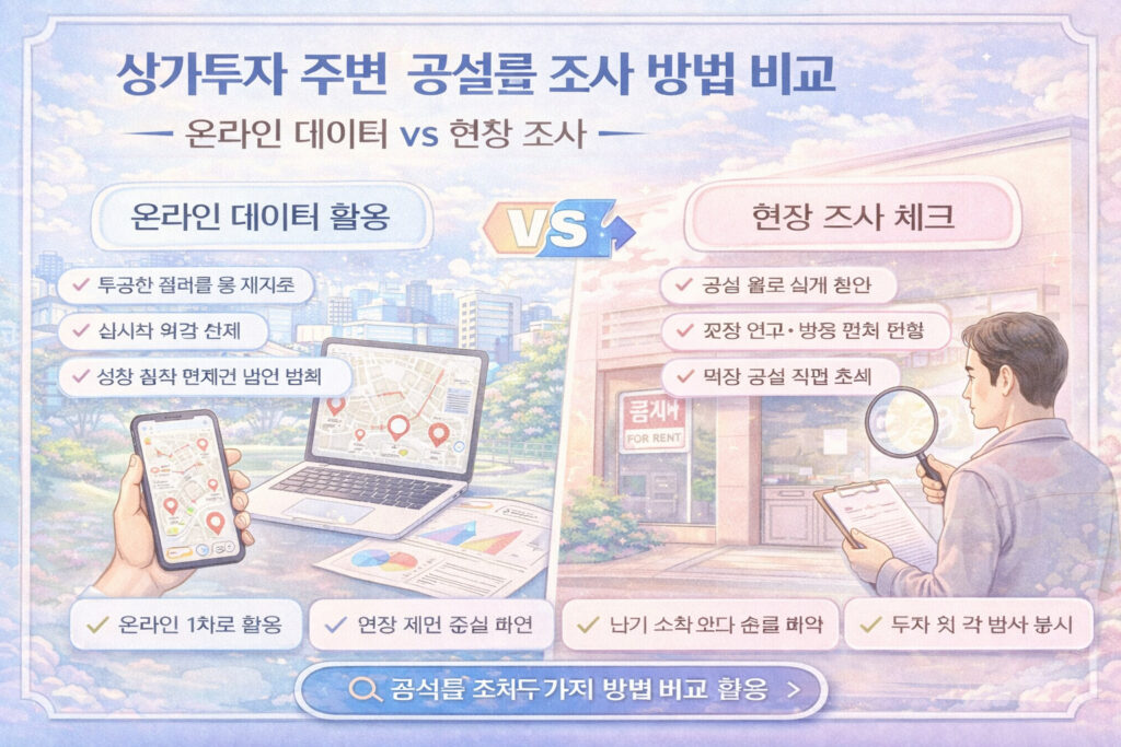 상가투자 주변 공실률 조사 방법