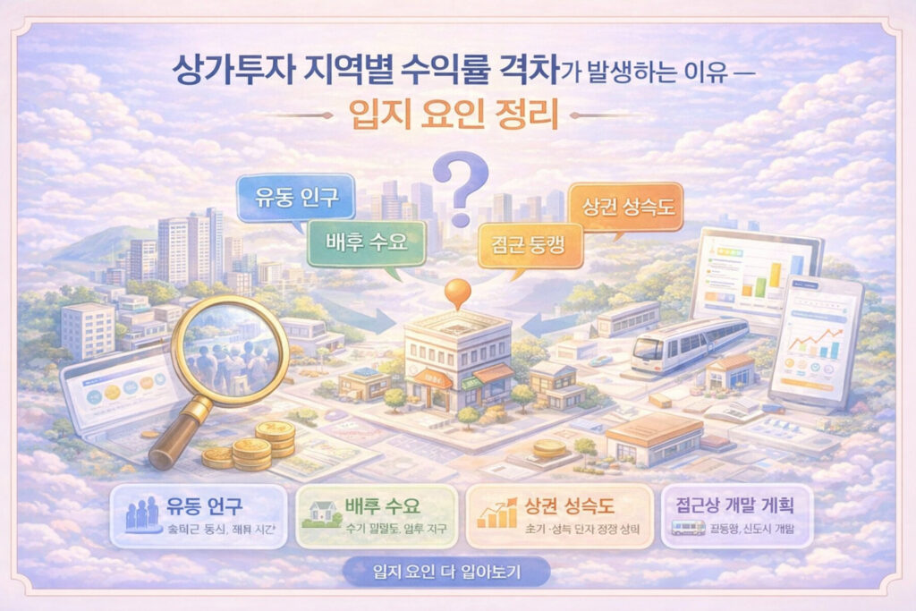 상가투자 지역별 수익률 격차