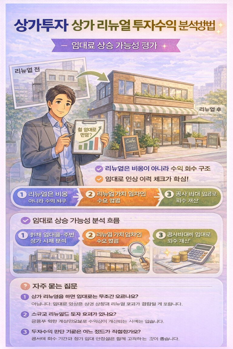 상가투자 상가 리뉴얼 투자수익 분석